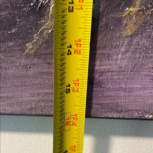 Abstract Gold and Purple Textured Forest Canvas Art 20 in x 16 in - Picture 7 of 8